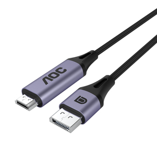 AOC dp转hdmi线4k60hz高清连接电脑主机笔记本外接显示器转换接口