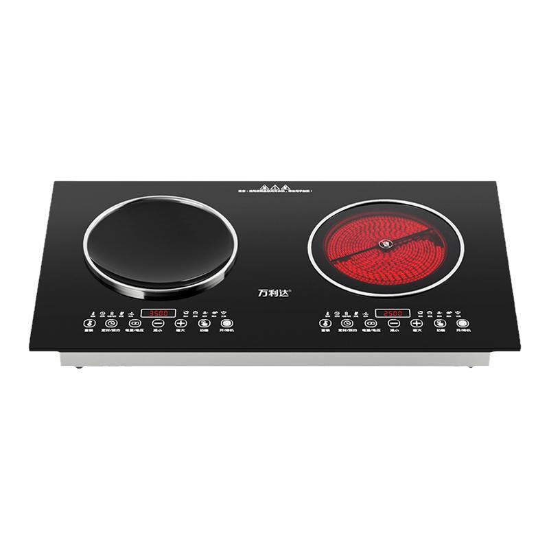 万利达台嵌商家用双头电磁电陶炉
