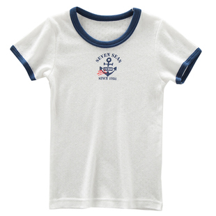 日系全棉儿童网眼短袖婴儿纯棉半袖男童透气T恤上衣宝宝打底睡衣