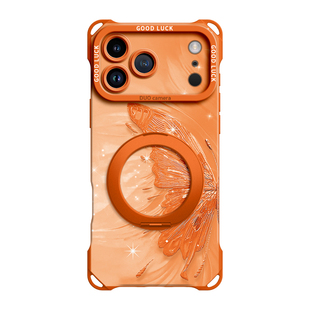 Magsafe磁吸适用苹果17promax手机壳苹果iPhone17套17pro斜挎air新款可背16带支架pro硅胶15女e挂绳蝴蝶全包