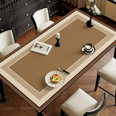 餐桌垫原木风茶几桌布防水防油免洗防烫遮盖布桌面保护垫隔热台布