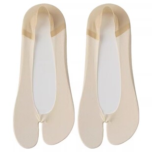 分趾船袜女夏季薄款不掉跟冰丝浅口纯棉隐形袜二趾羊蹄马蹄鞋袜子