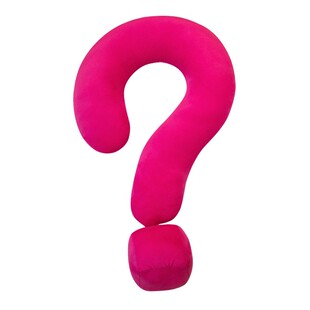 几何符号颈枕大问号抱枕旅行乘机U形创意家居摆件沙发靠枕夏冰丝