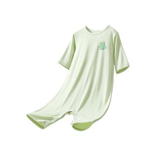 莫代尔儿童睡衣连体男童女孩春夏季薄款空调服婴儿家居服宝宝睡袋