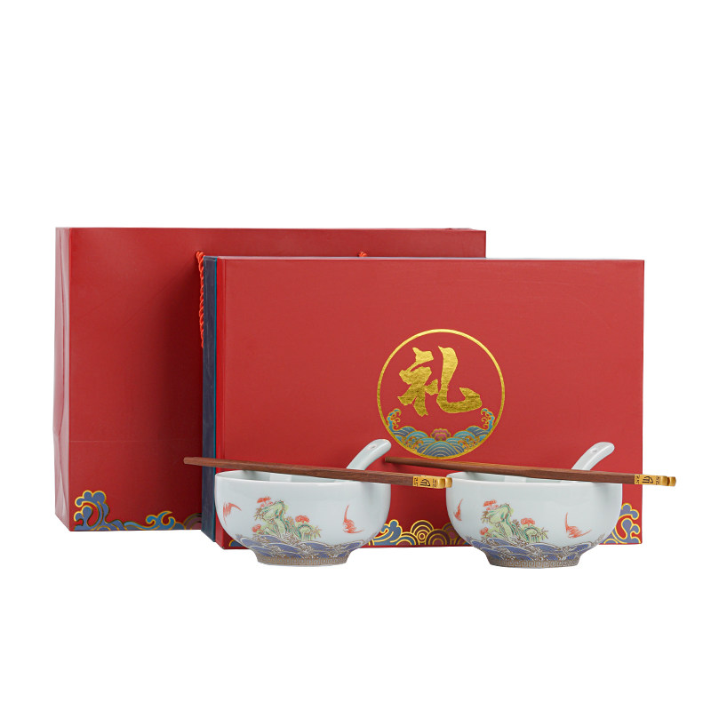 高档寿碗恒列青瓷生日送礼回礼
