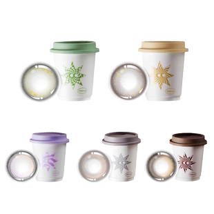 Glam up咖啡系列美瞳日抛10片冰美式焦糖彩色隐形眼镜大小直径