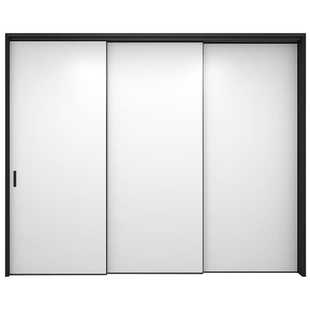 极窄玻璃移门定制厨房阳台卫生间完美系统吊轨三四联动推拉门隔断