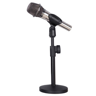 加重金属圆底台式桌面话筒架子直播专业麦夹麦克风配件咪夹手机夹
