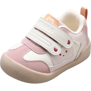 牧童婴儿步前鞋春秋新款女宝宝鞋子可爱软底稳护鞋防撞男童机能鞋