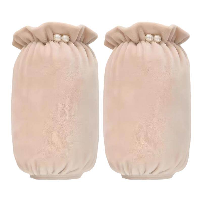 秋冬新款珍珠袖套女成人学生短款可爱套袖上班护袖羽绒服防脏袖头