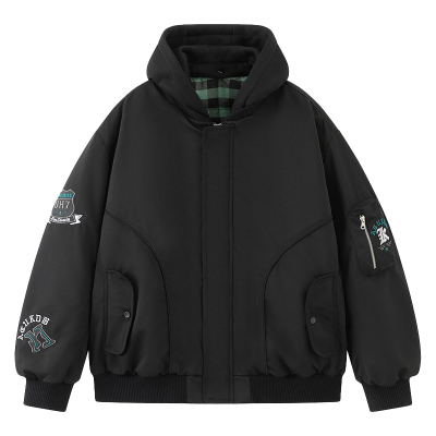 【街头潮流】加厚棒球羽绒服外套