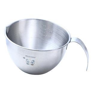 304不锈钢量杯量勺手柄带刻度料理杯咖啡萃取杯食品级厨房打蛋杯