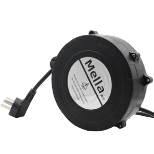 2025新款小型自动回弹收线器美拉线盘伸缩电源线实用绕线整理器