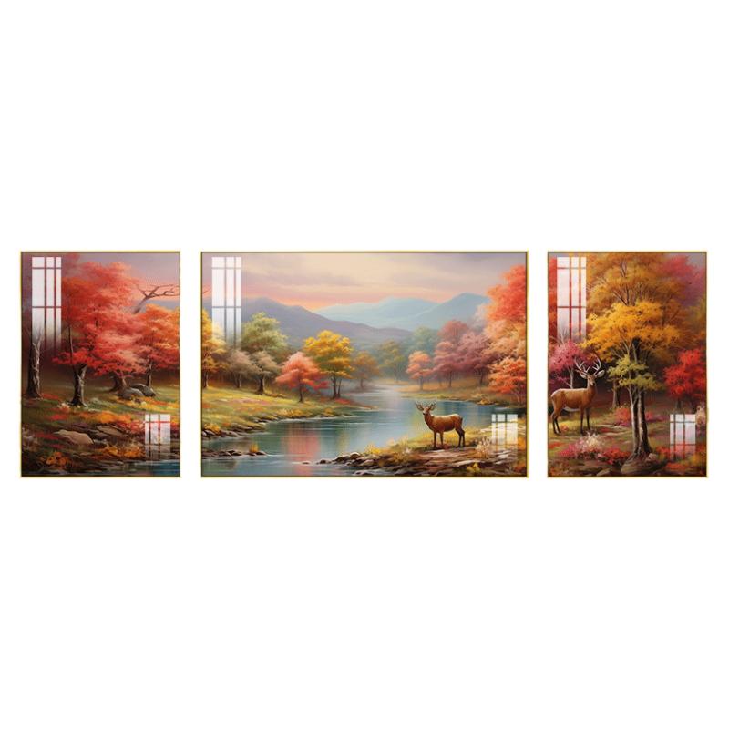 客厅沙发背景墙装饰画山水风景画