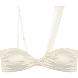 BOTHYOUNG法式缎面抹胸内衣女士外穿小胸性感文胸无钢圈胸罩套装