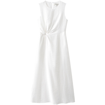 MarcO'Polo无袖纽结露腰连衣裙