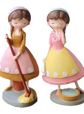 温馨可爱女孩装饰摆件礼物