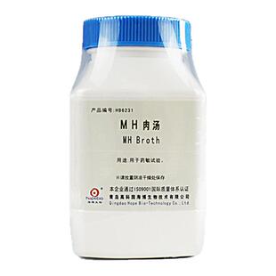 青岛海博生物MH肉汤琼脂培养基瓶细菌药敏敏感试验微生物检测培养
