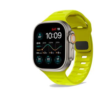 适用iwatch8手表氟橡胶新款Applewatch ultra苹果s7表带s8watchs高级se硅胶6创意7活力橙5运动41/45mm男49女