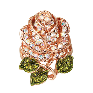 欧美夸张大气玫瑰花食指戒指女时尚个性韩版装饰指环网红长戒子潮