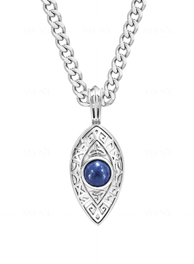 AWNL霖奈蓝线石项链男款