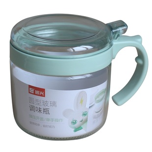 振兴玻璃调味瓶厨房盐罐带勺调料盒装糖味精佐料瓶单个玻璃瓶罐子