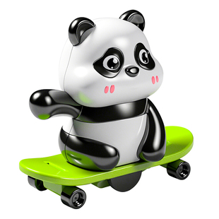 熊猫运动会系列上链发条玩具滑板呼啦圈跳绳宝宝学爬抬头训练礼物
