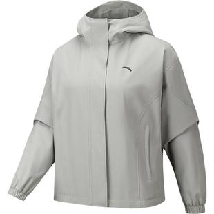 安踏防泼水外套女装2026春夏季廓形风衣运动通勤丝光绒夹克上衣