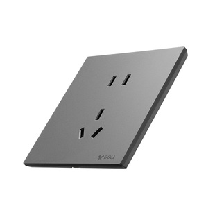 公牛g56g57超薄开关插座面板旗舰店16A86型五孔暗装家用哑光灰色