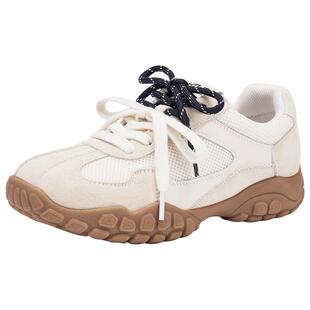 热风运动风德训鞋女2025年冬季新款轻便百搭休闲鞋阿甘慢跑女鞋子