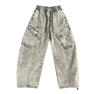 美式潮牌复古牛仔裤男士多口袋技能工装裤秋冬新款宽松百搭直筒裤
