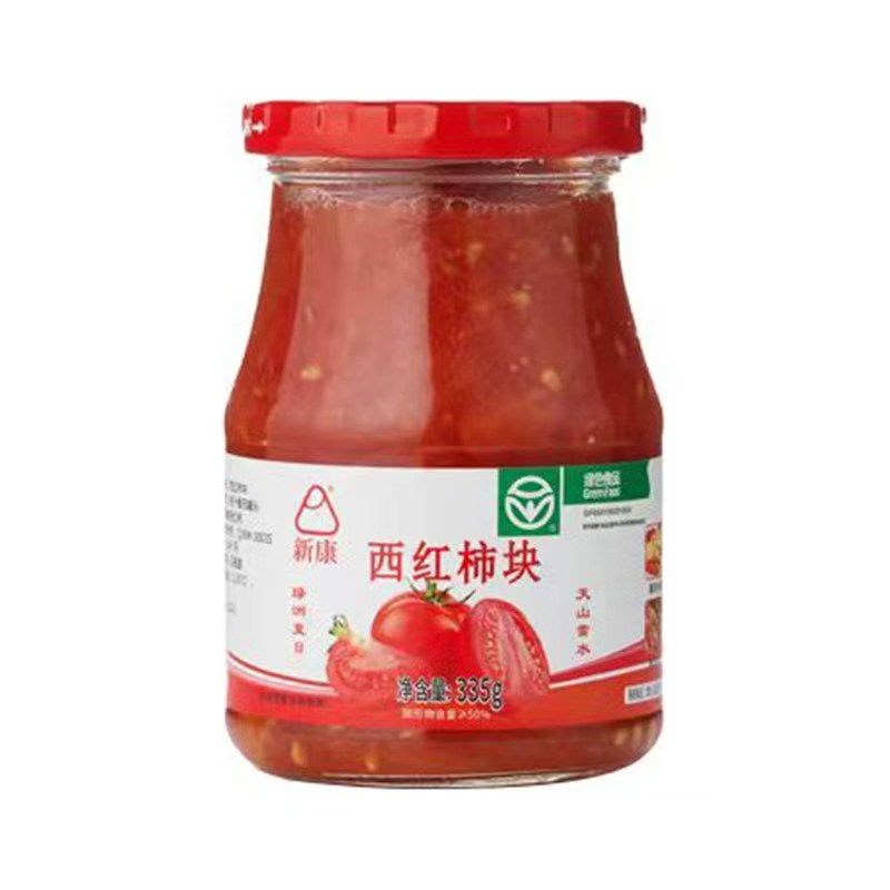 新康西红柿块335g家用新疆特产去皮番茄酱0添加剂番茄丁糖醋里脊