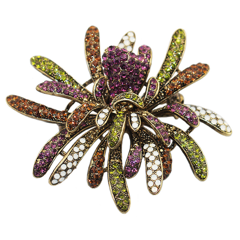 凡妮莎优雅雏菊胸针韩国进口时尚复古满钻大衣毛衣胸花别针女 I09