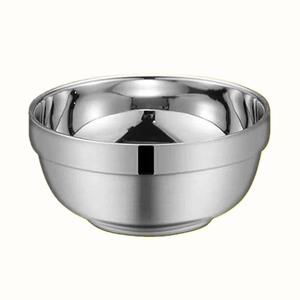 304不锈钢加厚双层食堂汤碗泡面饭碗家用成人儿童幼儿园防烫小碗