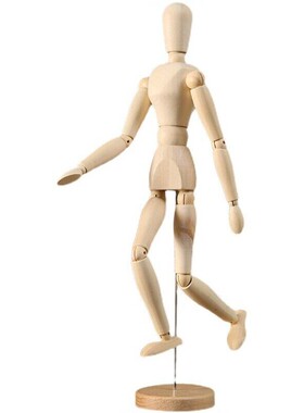 美术用木质关节人偶手模型摆件