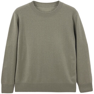 【匠心工艺】经典休闲纯色基础款女式纯山羊绒圆领套衫