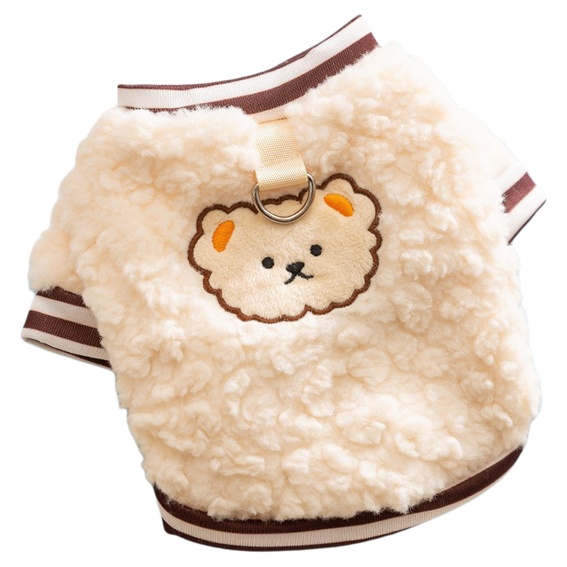 新款小狗衣服猫狗小型犬比熊泰迪秋冬无袖保暖新款马甲绒衣戴围巾