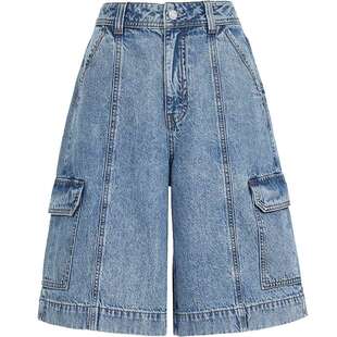 ONLY2026春季新款酷感个性工装风口袋装饰设计高腰短裤牛仔裤女