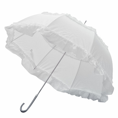 少女系小清新双花边创意裙长柄伞