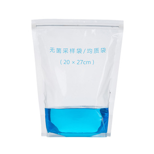 Labshark无菌采样袋双压条均质袋一次性取样袋带压条可立采集袋