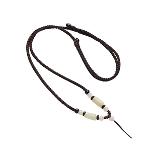 和田玉吊坠挂绳玉坠玉佩佛公玉石项链绳子翡翠高端手工编织男女款