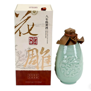 沙洲优黄花雕8年陈黄酒500ML*6瓶厂家整箱直发