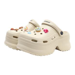 星期六凉鞋女外穿2026夏季新款厚底增高洞洞鞋6厘米休闲时尚女鞋