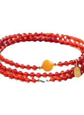 天然红玛瑙小众轻奢饰品礼物手串