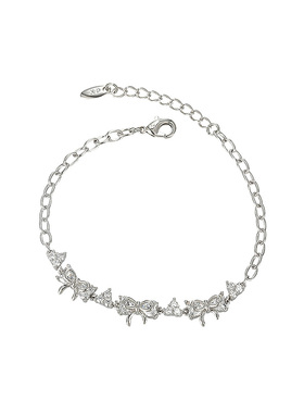 旭平甜美气质微镶立体蝴蝶结手链女时尚易搭时尚轻奢高级感手饰