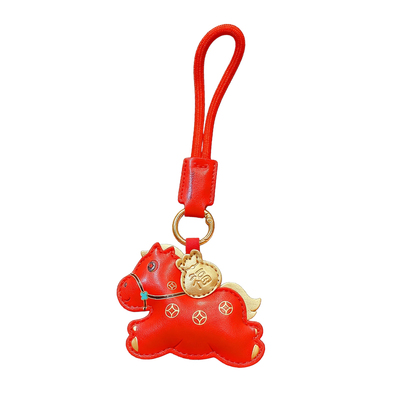 马年新款生肖马皮质福袋小马挂件