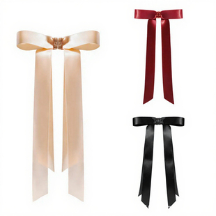 磁吸蝴蝶结发夹可拆分三色飘带发卡 2026 少女感气质头饰磁吸发夹