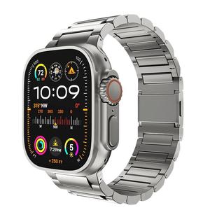 鹿洛可纯钛金属表带适用苹果手表表带apple watch ultra3/2/1磁吸扣表链iwatch亲肤透气高级感礼物气质男腕带