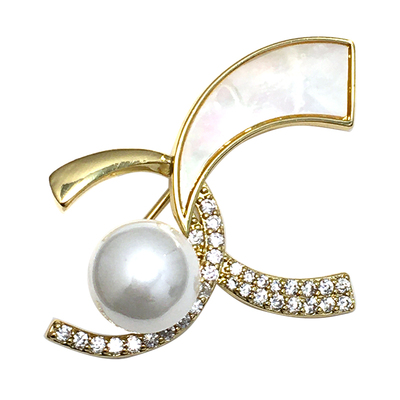 dmd迪曼达小香风珍珠女胸针时尚