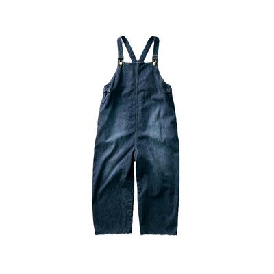 水洗蓝背带裤宽松百搭休闲长裤